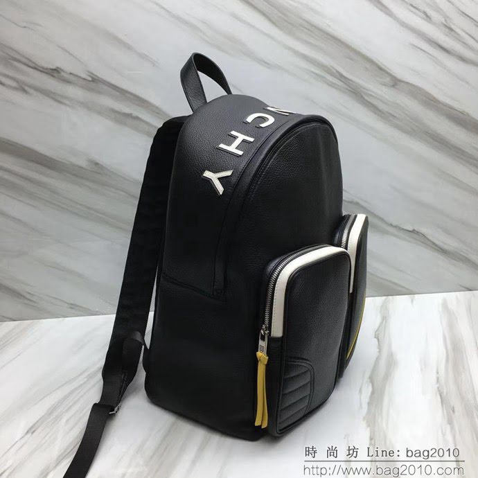 GlVENCHY紀梵希 倒立字母背包 黑色粒面皮革 休閒款雙肩包 29920黑色  tsg1126